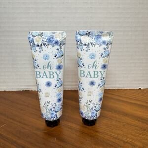 “Oh Baby” Travel Size Baby Boy Gender Reveal Moisturizer Hand Cream 1 oz 2pk